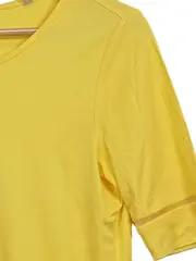 Vorschaubild 2 von Damen T-Shirt Gr. XS Gelb Modal Casual Uni