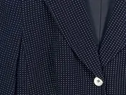 Vorschaubild 4 von Damen Blazer Gr. 42/XL Blau Gepunktet Klassisch Business