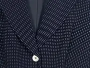 Vorschaubild 3 von Damen Blazer Gr. 42/XL Blau Gepunktet Klassisch Business
