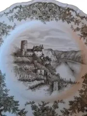 Vorschaubild 2 von Sammelteller Landschaft Porzellan Braun 19 cm Traditionell