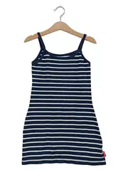 Vorschaubild 1 von Mädchen Sommerkleid Gr. 98 Blau Weiß Gestreift Maritim