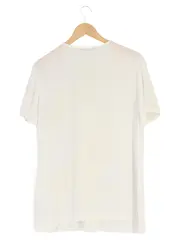 Vorschaubild 2 von Damen Bluse Gr. 44/L Weiß Elegant Klassisch Lochmuster Spitze