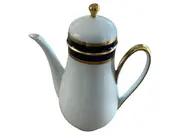 Vorschaubild 1 von Olivia Kaffeekanne Porzellan Weiß 28cm Klassisch Strukturmuster