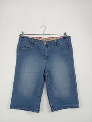 Vorschaubild 5 von Damen Jeans Shorts Gr. 44 Blau Casual Denim Kurze Hose