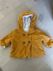 Vorschaubild 3 von Cordjacke Baby Mädchen Gr. 56 Braun Kapuze Strukturmuster Freizeit