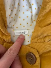 Vorschaubild 4 von Cordjacke Baby Mädchen Gr. 56 Braun Kapuze Strukturmuster Freizeit