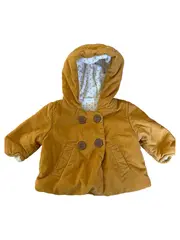 Vorschaubild 1 von Cordjacke Baby Mädchen Gr. 56 Braun Kapuze Strukturmuster Freizeit