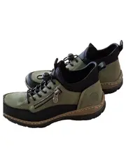 Vorschaubild 4 von Antistress Damen Schnürschuhe Oliv Leder Synthetik Freizeit Gr. 38