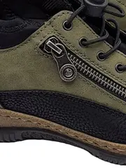 Vorschaubild 3 von Antistress Damen Schnürschuhe Oliv Leder Synthetik Freizeit Gr. 38