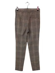 Vorschaubild 2 von Damen Stoffhose XS Braun Kariert Business Casual Hose Elegant