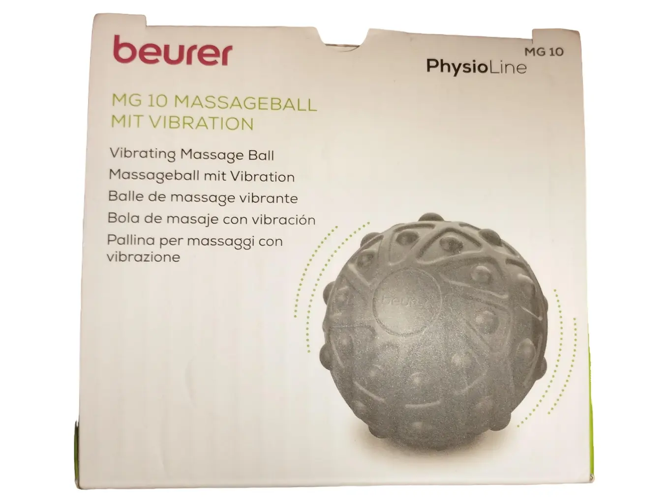 BEURER Massageball MG 10 mit Vibration Faszienball Triggerpunktball Grau