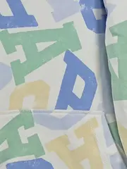 Vorschaubild 2 von Kinder Kapuzenpullover Gr. 40 Mehrfarbig Buchstaben-Print Hoodie