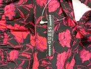 Vorschaubild 3 von Damen Freizeitkleid Gr. 36/S Rot Schwarz Blumenmuster Vintage Elegant