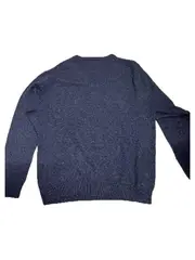 Vorschaubild 3 von Pullover Herren Wolle Blau Meliert V-Ausschnitt Gr. XL