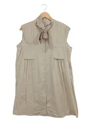 Vorschaubild 1 von Schumacher Damen Blusenkleid Gr. 42 Beige Elegant Schleife