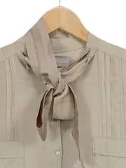 Vorschaubild 2 von Schumacher Damen Blusenkleid Gr. 42 Beige Elegant Schleife