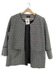 Vorschaubild 1 von Damen Strickjacke Gr. 40/L Grau Meliert Cardigan Jacke