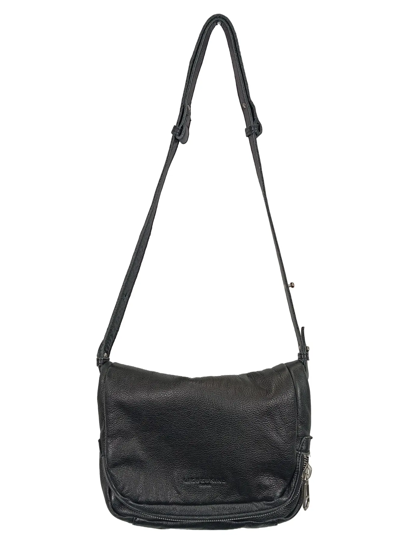LIEBESKIND BERLIN LIEBESKIND Damen Umhängetasche Schwarz Leder Elegant Klassisch 27x21 cm