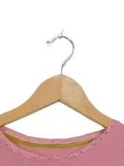 Vorschaubild 3 von Langarmshirt Mädchen Gr. 152 Rosa Baumwolle Spitzendetails