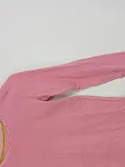 Vorschaubild 4 von Langarmshirt Mädchen Gr. 152 Rosa Baumwolle Spitzendetails