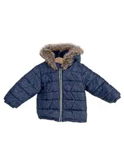 Vorschaubild 1 von Kinder Winterjacke mit Kapuze Gr. 74 Blau Casual
