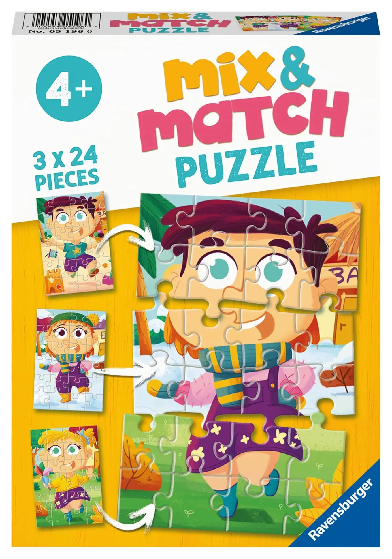 RAVENSBURGER Mix&Match Puzzle 3x24 Teile Kinder Kreativ Spielzeug ab 4 Jahren