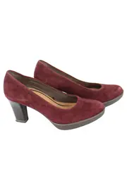Vorschaubild 1 von Damen Pumps Gr. 36 Rot Wildleder Elegant Business Absatz 7,5 cm