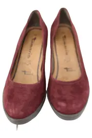 Vorschaubild 2 von Damen Pumps Gr. 36 Rot Wildleder Elegant Business Absatz 7,5 cm