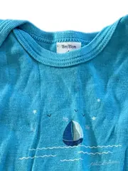 Vorschaubild 3 von Baby Body Gr. 80 Baumwolle Blau Kurzarm Grafisch Logo