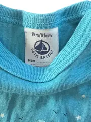 Vorschaubild 4 von Baby Body Gr. 80 Baumwolle Blau Kurzarm Grafisch Logo