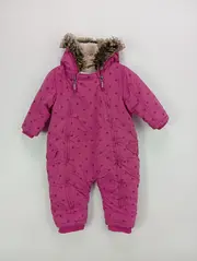Vorschaubild 2 von Schneeanzug Kinder Gr. 74 Rosa Sterne Outdoor Overall Kapuze