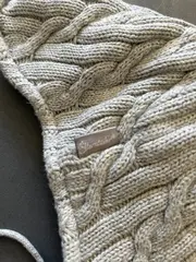 Vorschaubild 2 von Kinder Wintermütze Grau Zopfstrick Ohrenklappen Bindeband