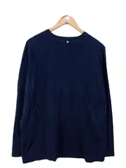 Vorschaubild 2 von Herren Langarmshirt Gr. 44/L Blau Casual Basic Viskose