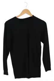 Vorschaubild 1 von Damen Bluse Langarm Schwarz Gr. 36/S Casual Minimalistisch