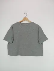 Vorschaubild 5 von Damen T-Shirt Gr. 36/S Grau Cropped Camouflage Logo Print Sportlich