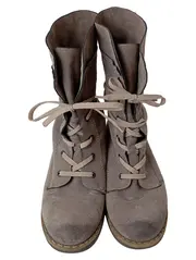 Vorschaubild 2 von Herren Stiefel Gr. 40 Grau Wildleder Schnürstiefel Vintage