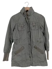 Vorschaubild 1 von Leichte Jacke Kinder Gr. 152 Oliv Baumwolle Freizeit Casual