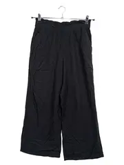 Vorschaubild 1 von Damen Stoffhose Schwarz Gr. 38 Viskose Wide Leg Casual