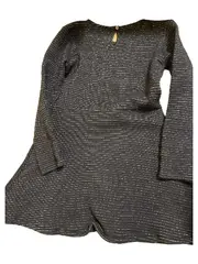 Vorschaubild 3 von Mädchen Kleid Gr. 152 Blau Glitzer Streifen Festlich Langarm