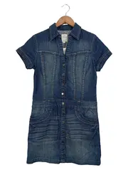 Vorschaubild 1 von Damen Jeanskleid Kurzarm Hemdkleid Gr. 38 Blau Casual