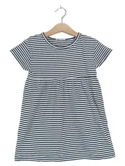 Vorschaubild 1 von Kinder Sommerkleid Mädchen gestreift Blau Gr. 98 Baumwolle