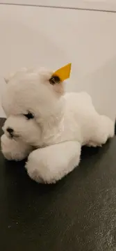 Vorschaubild 3 von Eisbär liegend Kuscheltier Plüschtier weiß Klassisch Knopf im Ohr