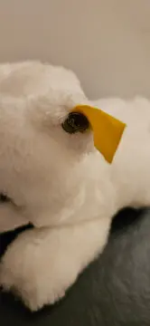 Vorschaubild 4 von Eisbär liegend Kuscheltier Plüschtier weiß Klassisch Knopf im Ohr