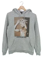 Vorschaubild 1 von Kapuzenpullover Damen 34/XS Grau Tupac Print Hoodie Urban Casual