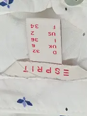 Vorschaubild 3 von Bluse Damen Weiß Florales Muster Langarm Klassisch Elegant Gr. 32 XXS