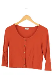 Vorschaubild 1 von Strickjacke Damen 40 L Orange Rippstrick Casual Preppy