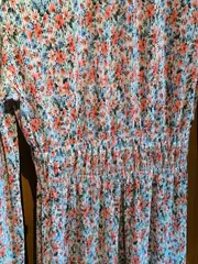 Vorschaubild 5 von Damen Sommerkleid Blumenmuster Faltenrock Langarm Gr. 36/S