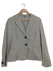 Vorschaubild 1 von Damen Blazer Gr. 46 Beige Klassisch Baumwolle