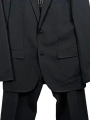 Vorschaubild 4 von Collection Herren Anzug Sakko+Hose Gr.102 Schwarz Gestreift Business