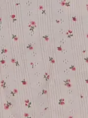 Vorschaubild 2 von Mädchen T-Shirt Gr. 92 Rosa Blumenmuster Rippstrick